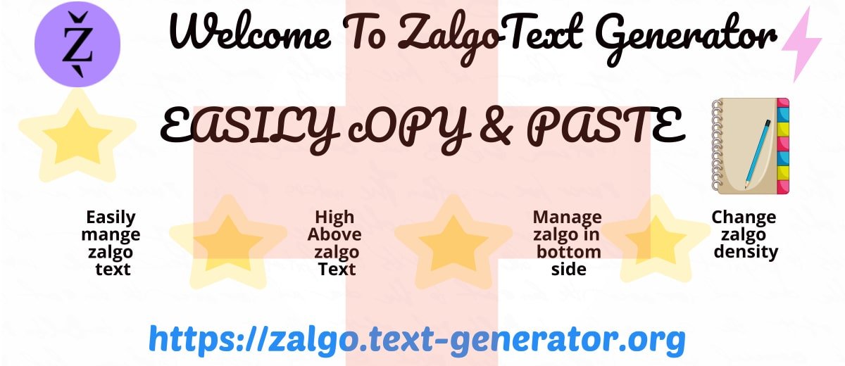 Glitch Text Generator, also known as the zalgo text generator. As